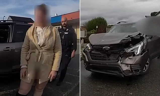 Partially-nude woman 'caught huffing whippets while driving'