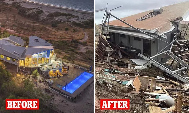 Luxury resort flattened by 'direct hit' from Cyclone Fina