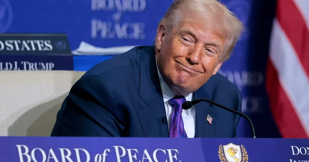 Trump Rambles Through Board Of Peace Address  --  And Oh, We're Giving Them $10 Billion
