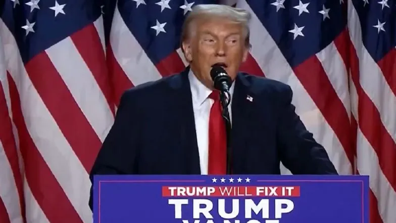 Donald Trump Wins US Presidential Election 2024, Defeats Kamala Harris; Republican Nominee Makes Forceful Comeback | 🌎 LatestLY