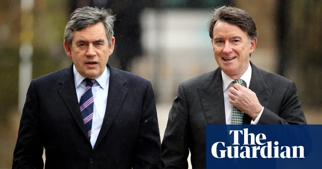 Gordon Brown 'deeply regrets' bringing Peter Mandelson into his government