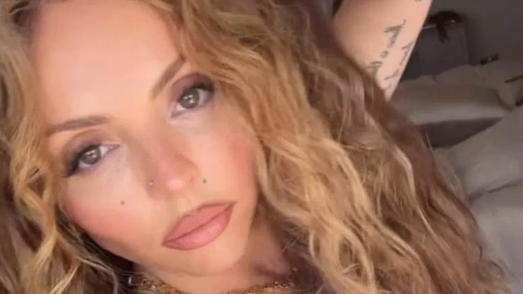 Jesy Nelson poses in a white crop top and posts video of her baby girl