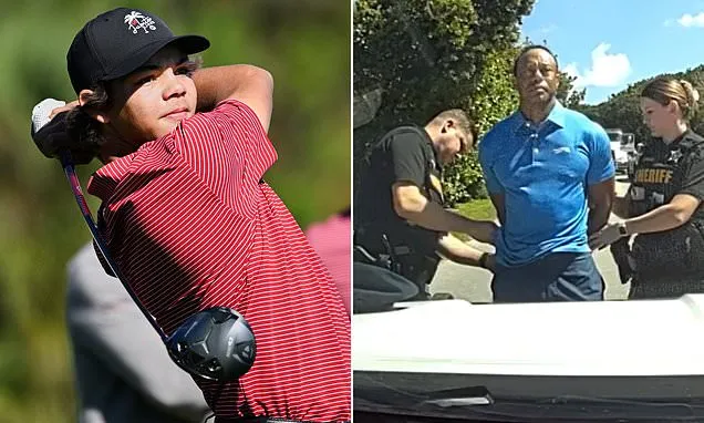 Charlie Woods endures nightmare return to golf after Tiger's DUI saga