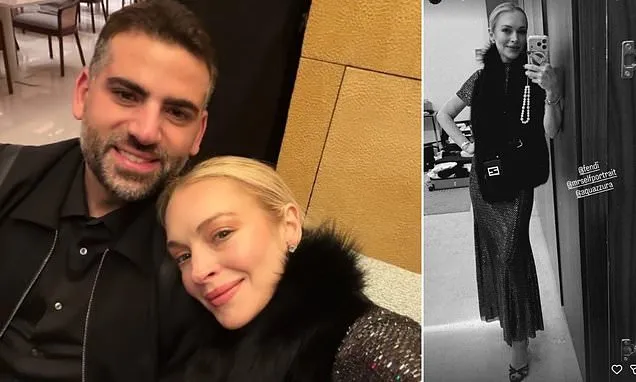 Lindsay Lohan, 39, cozies up to husband Bader Shammas for rare photo