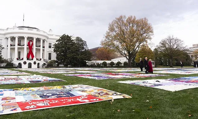 Biden has AIDS Memorial Quilt at White House to observe World AIDS Day