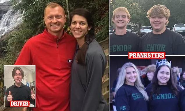 Teacher slipped on wet ground before he was run over by prankster