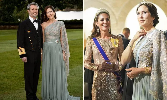 The hidden detail in the ball gown worn by Queen Mary in Canberra