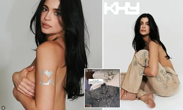 Kylie Jenner poses topless as she debuts new fashion collection