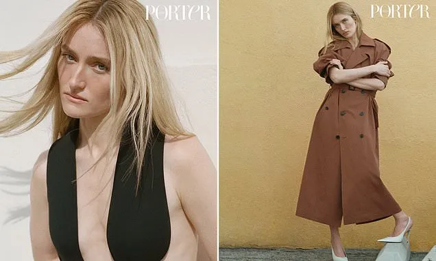 Sarah Pidgeon poses for the cover of PORTER magazine