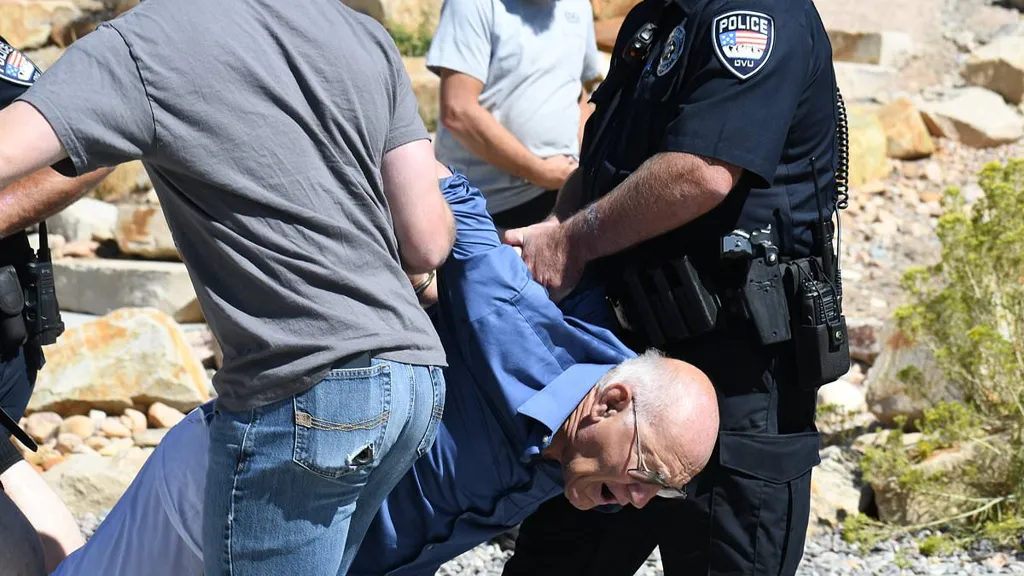 Man hauled away after Charlie Kirk shooting was political agitator