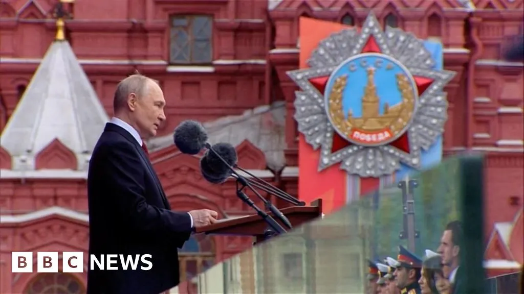 Putin calls denounces Nato at scaled back Russia's Victory Day parade