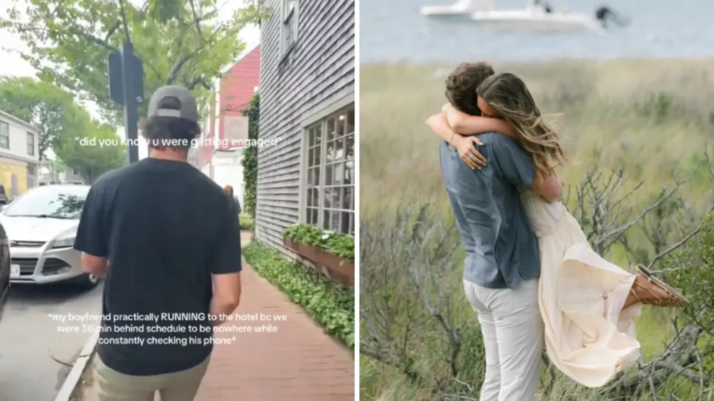 Laughter as woman captures exact moment she knew she was getting engaged