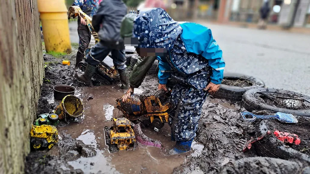 School CLOSES part of muddy play area that left kids filthy