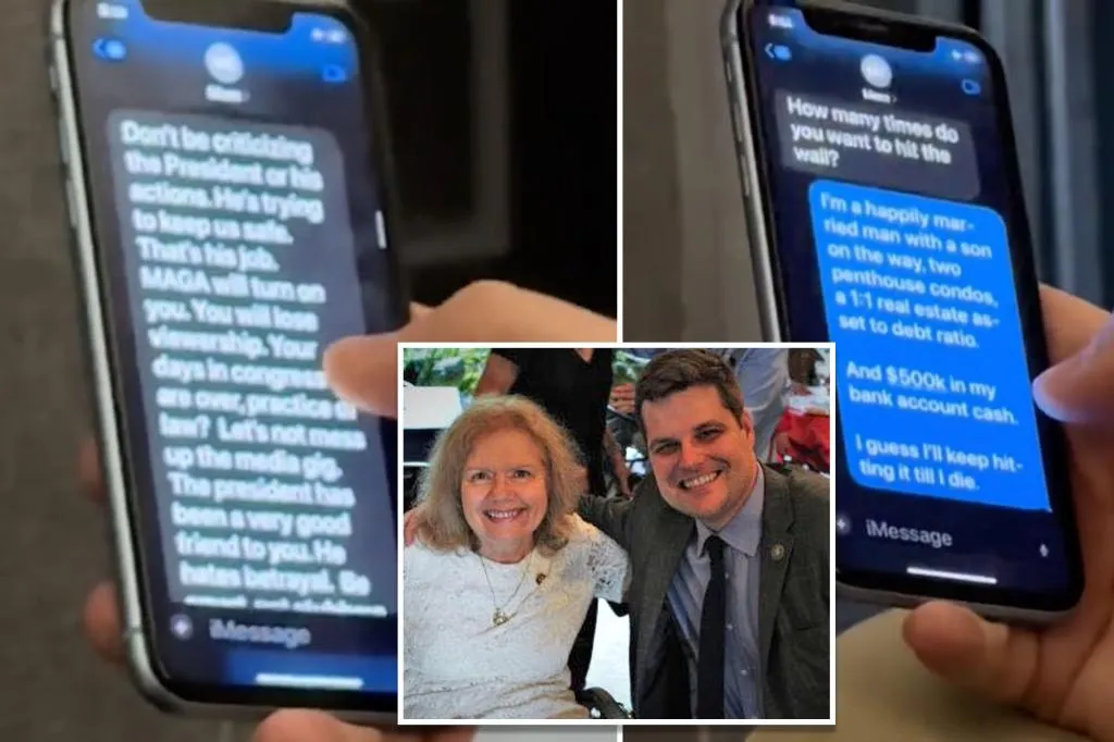 Matt Gaetz's embarrassing texts to his mom about Trump, his personal...