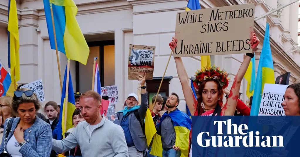 Dozens protest against performance by 'Putin's Diva' at Royal Opera House