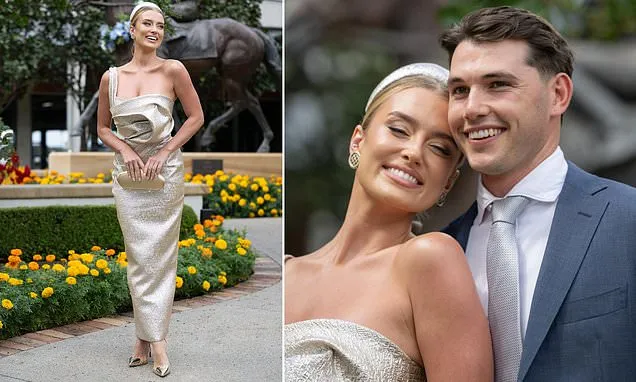 Grace Hayden dons silver gown at TAB Golden Slipper Day