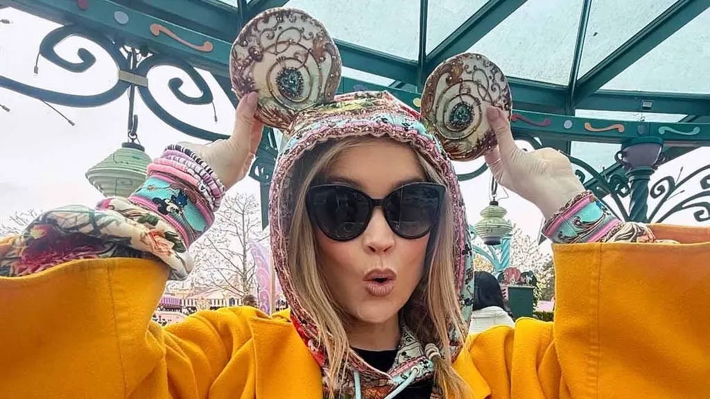 Pregnant Laura Whitmore enjoys family trip to Disneyland Paris