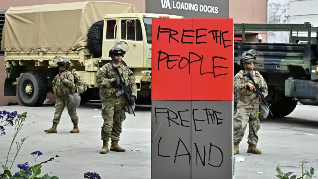 Video of protester saying tear gas 'tasted like fascism' takes off online