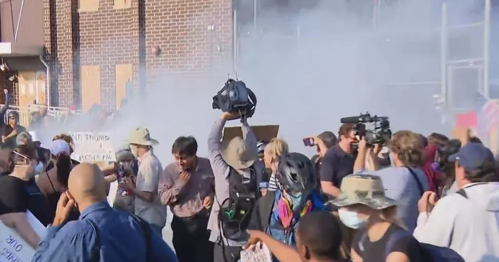 Protest outside Broadview ICE facility erupts as federal agents deploy chemicals, drag demonstrators