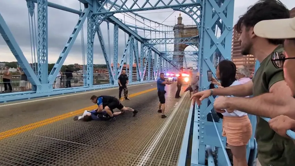 ICE raid sparks pandemonium as cops batter agitators blocking bridge