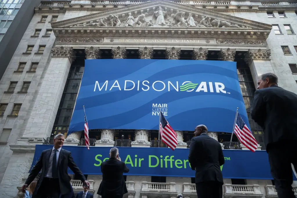 Madison Air Jumps 19% After Biggest US Industrial IPO Since 1999