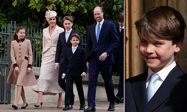 Suit wearing Prince Louis steals the show at Easter service