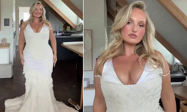 Aussie model divides fans with her welcome party wedding dress