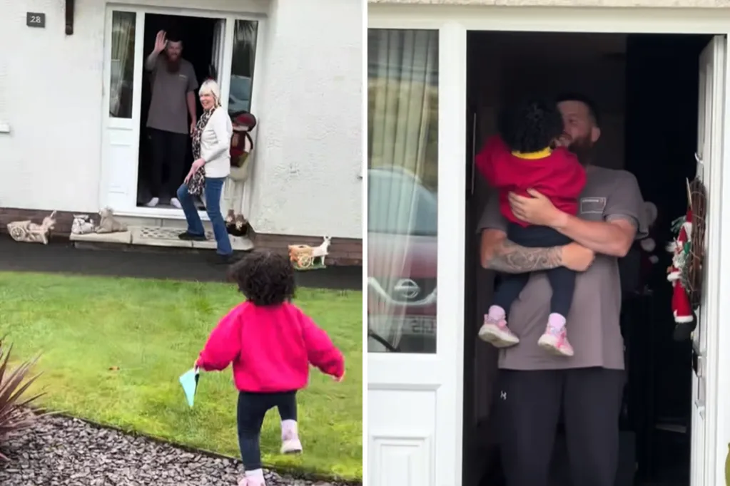 Toddler had never met uncle who lived abroad -- then he opened the door