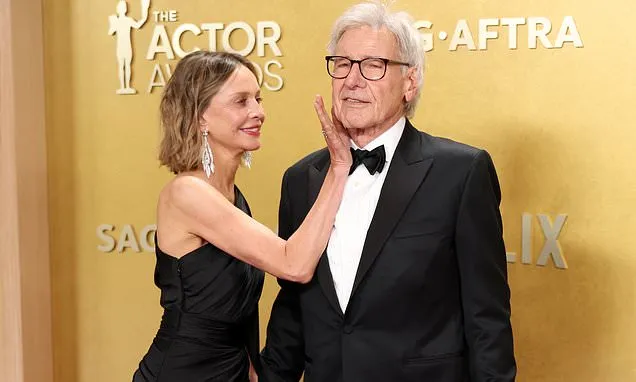 Calista Flockhart dotes on husband Harrison Ford at Actors Awards 2026