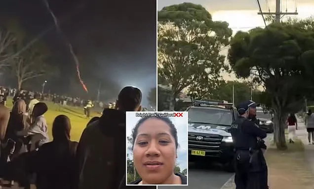Aussies scream in terror as rogue fireworks misfire into the crowd
