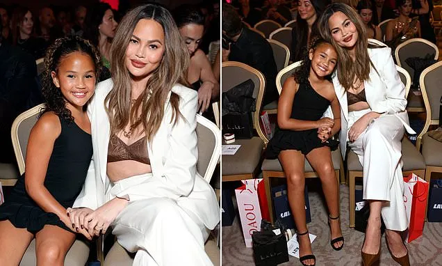 Chrissy Teigen takes Luna, 10, to mingle with stars at Fashion Awards