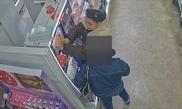 Moment serial shoplifter fills up bag with Boots beauty products