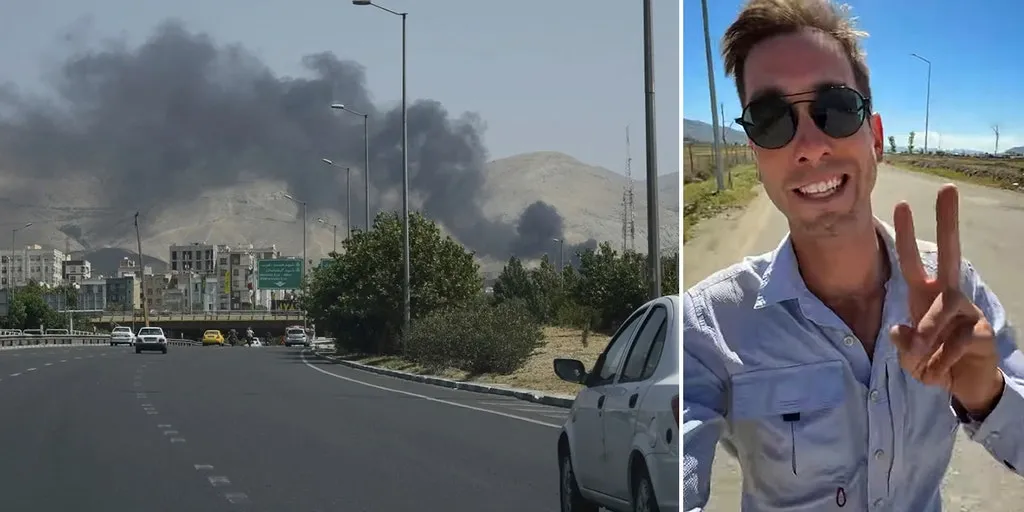 American cyclist's global adventure derailed when 'bombs started falling' in Iran