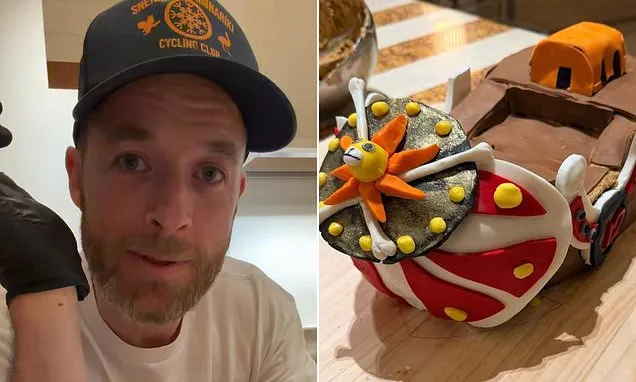 Hamish Blake pulls all-nighter to bake a birthday cake for his son