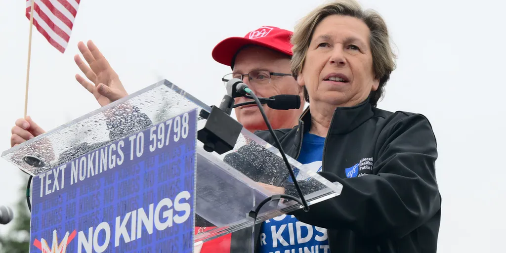 Critics slam Randi Weingarten's bizarre No Kings 'meltdown,' activism in wake of abrupt DNC departure