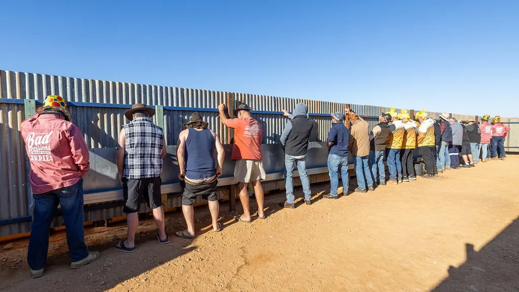 Nation's LONGEST urinal is at Outback's biggest music fest