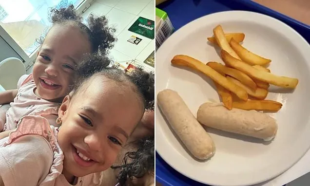 Mother claims her daughters were served pale sausages at NHS hospital