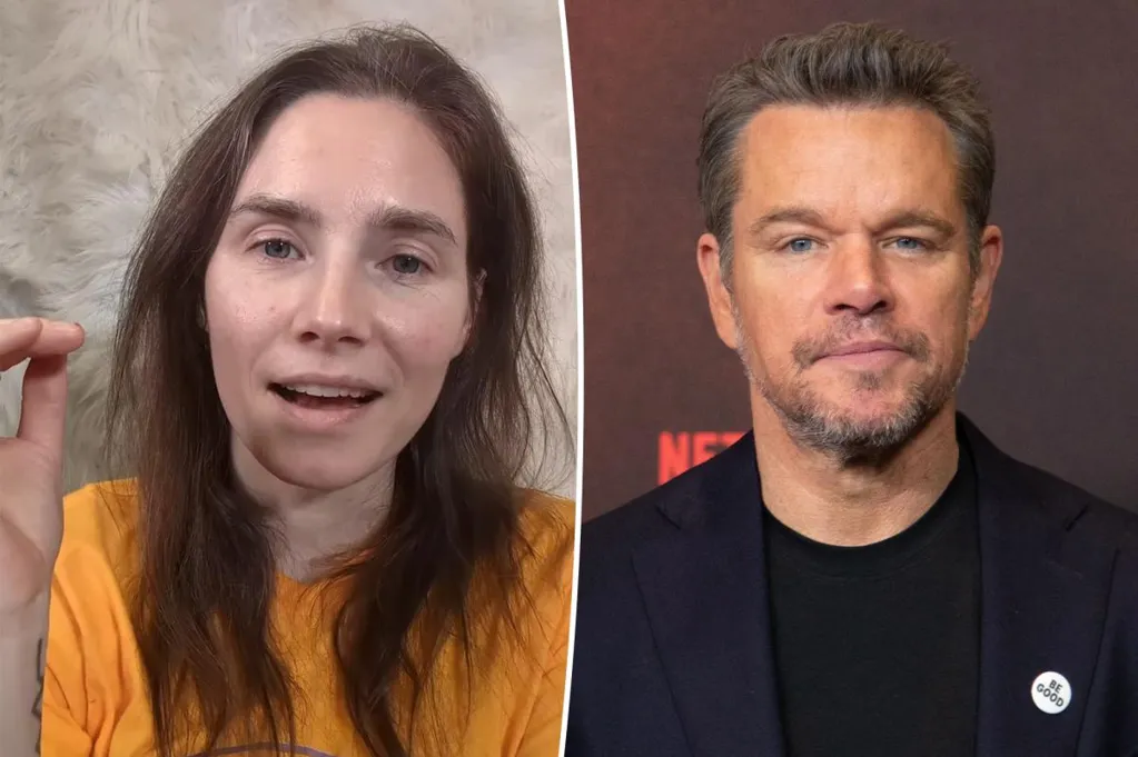 Amanda Knox fires back at Matt Damon over cancel culture jail time...