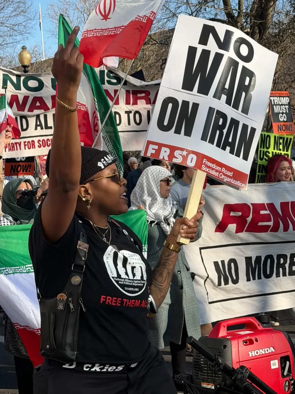 Washington DC protest demands 'Hands off Iran!'