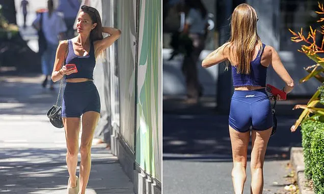Dina Broadhurst parades around Double Bay in tight activewear