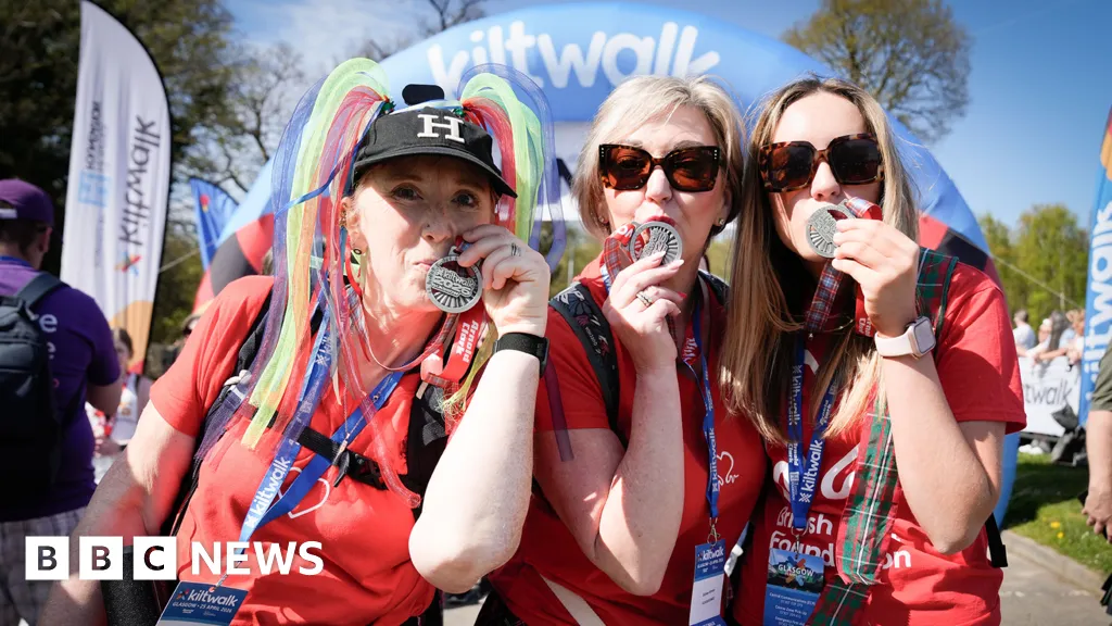 Thousands take to the streets for Kiltwalk events