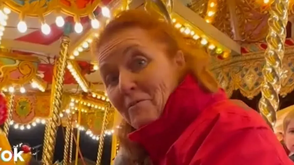 Sarah Ferguson enjoys festive day out with grandchildren