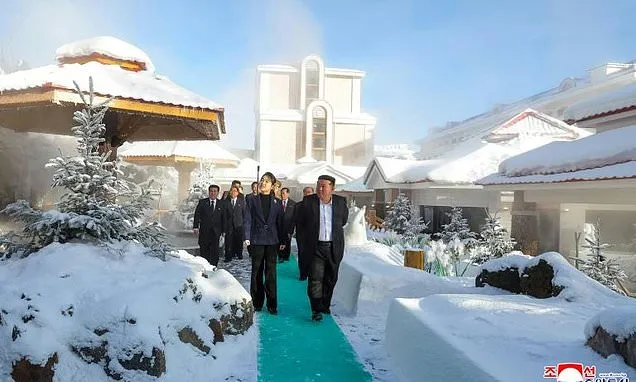 North Korea's Kim tours hot tubs, BBQ joints at lavish new mountain...