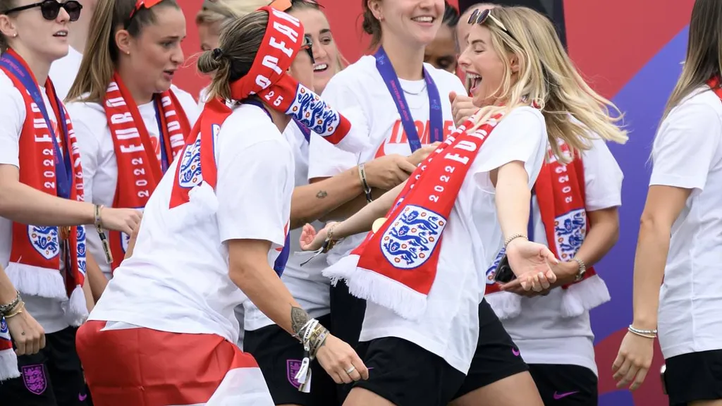 Two days partying and no sleep...JANE FRYER on England's Euro winners