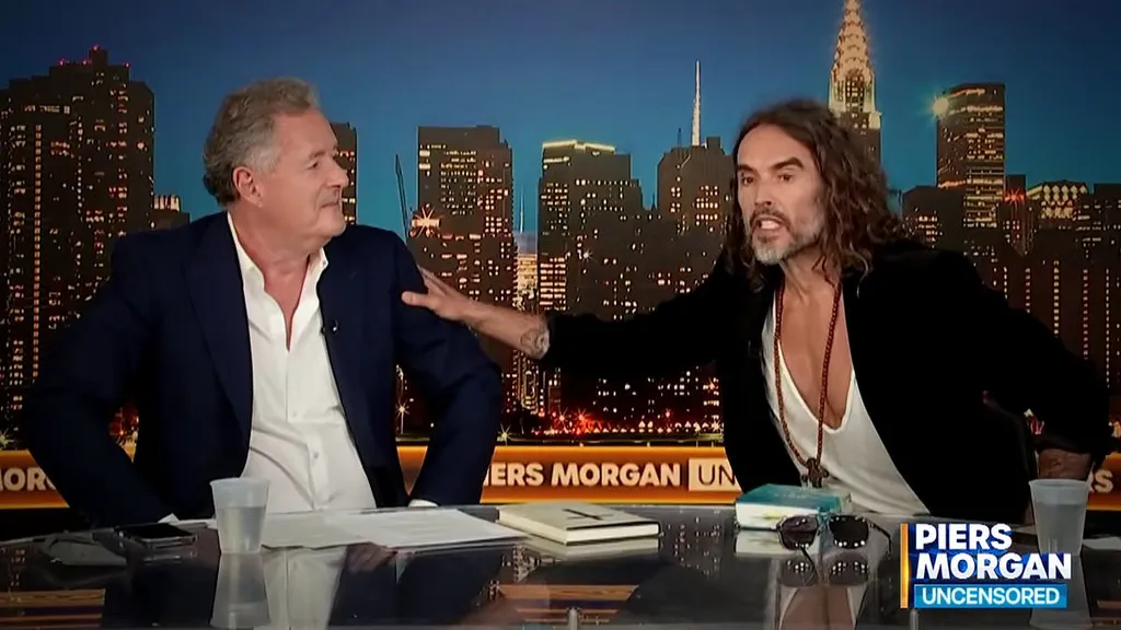 Piers Morgan says Russell Brand was 'inappropriately tactile'