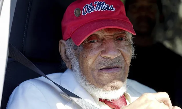 Civil rights icon James Meredith is honored in his Mississippi...