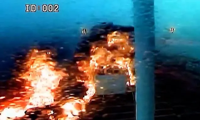 Video of moment fireball erupts as ships collide is shown to jury