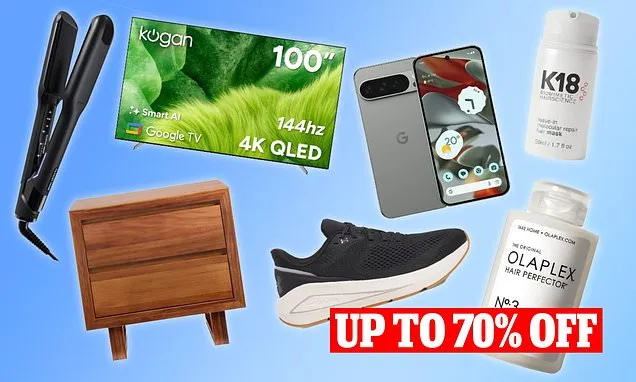 Score HUGE savings of up to 70 per cent off tech, homeware and beauty