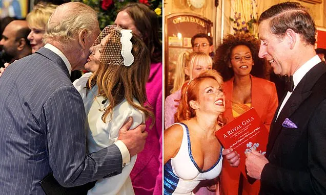 Demure Geri Horner greets King 30 years after she patted his bottom