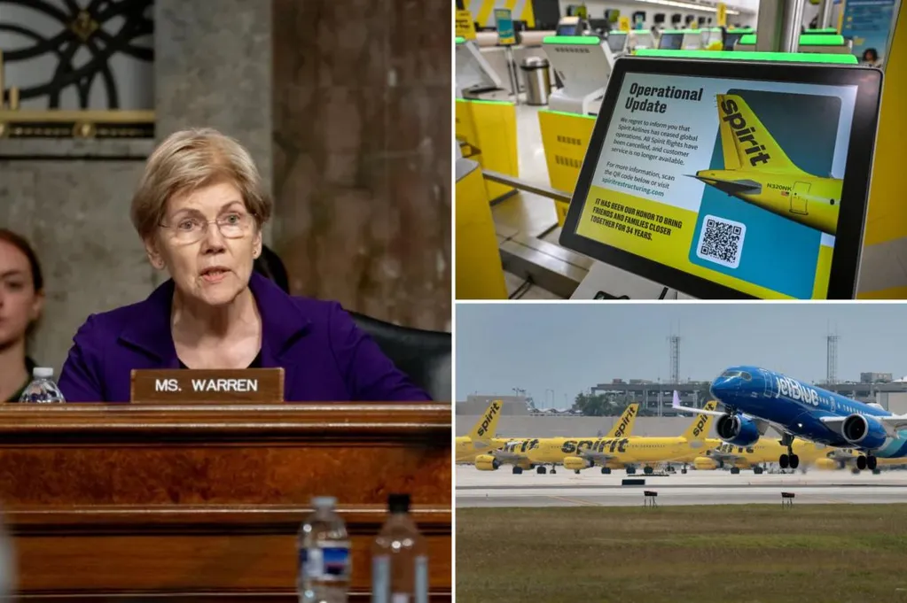 Elizabeth Warren blasted for cheering blocking of merger that might have saved Spirit Airlines
